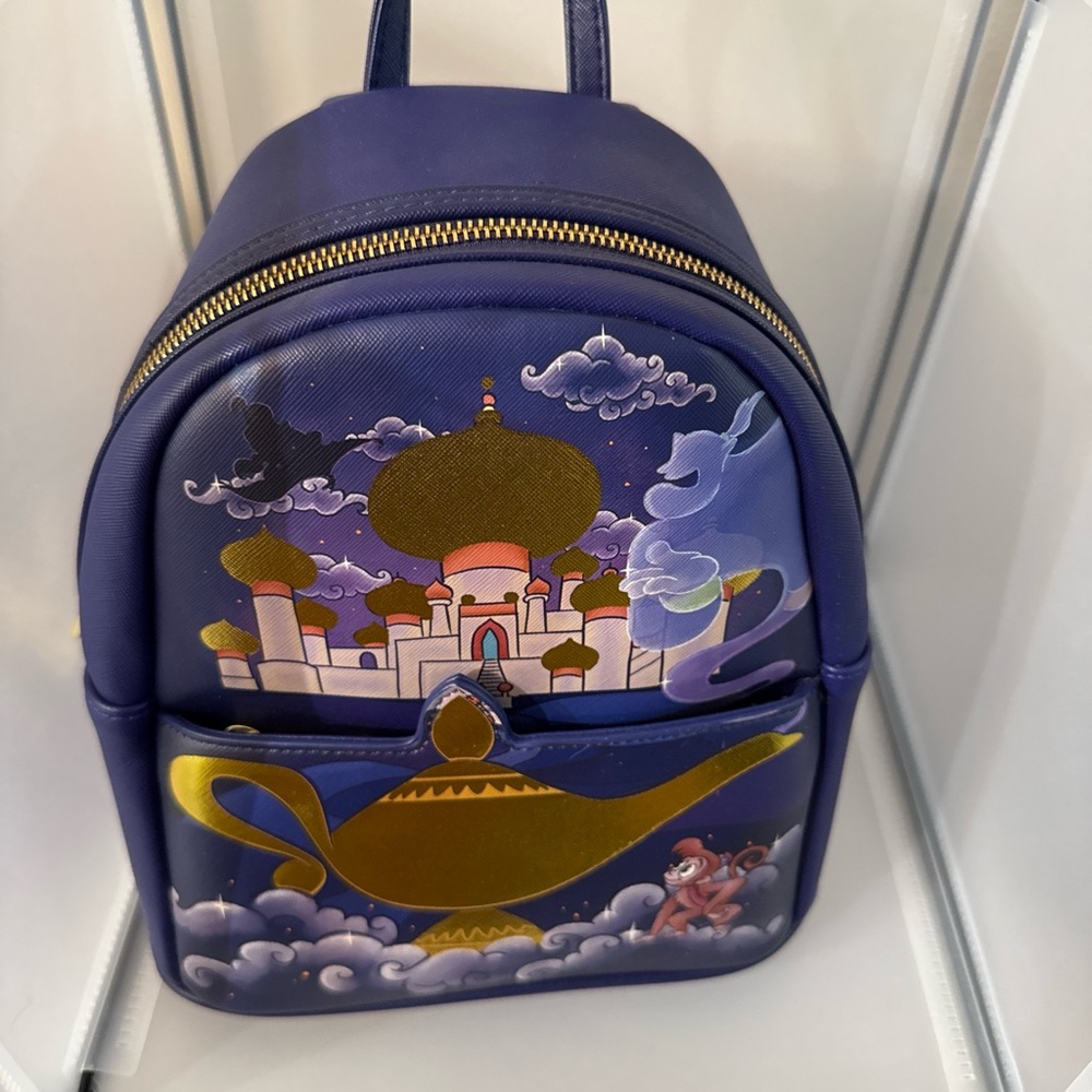 Loungefly Purple and Gold Aladdin Backpack